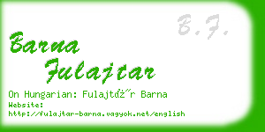 barna fulajtar business card